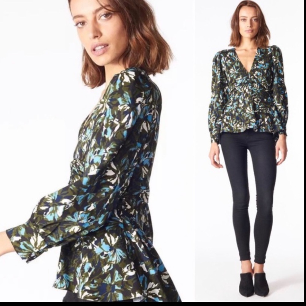 NEW Veronica Beard 100% Silk Oakley Top